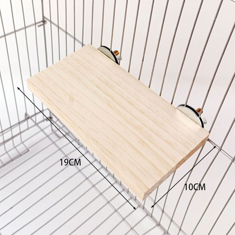 Pet Solid Wood Bird Cage Climbing Platform Toy