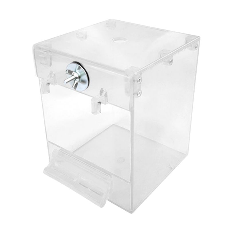 Pet Transparent External Bird Bath Square Basin Tray
