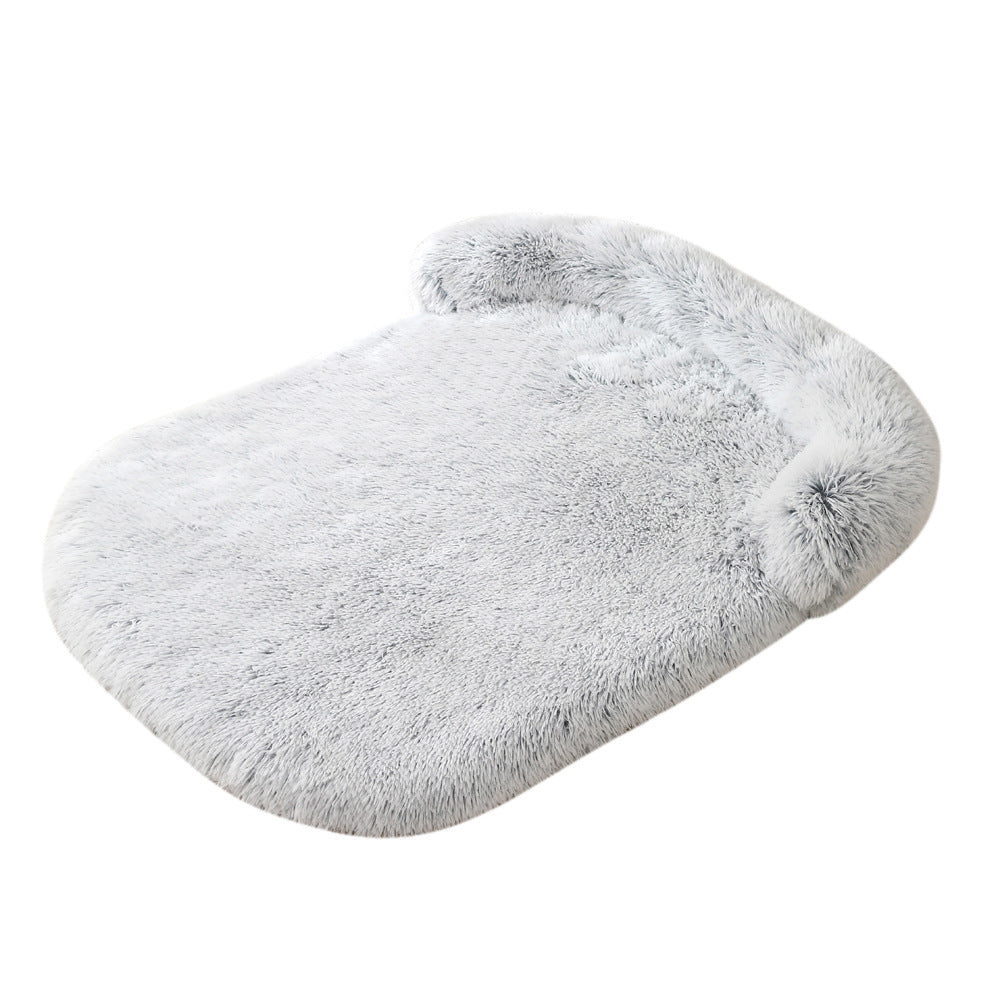 Plush Pet Bed With Warm Cushion