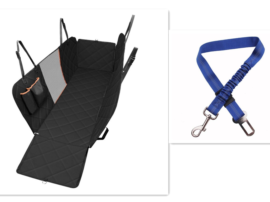 Waterproof Pet Car Seat Cover Hammock With Mesh Window Pocket