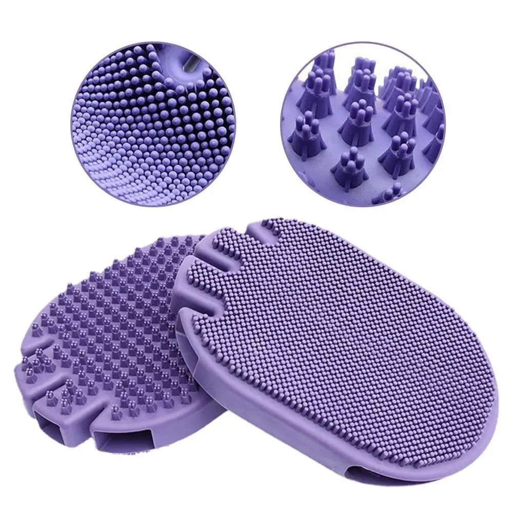 Dual-Sided Soft Bristle Pet Grooming and Shampoo Brush