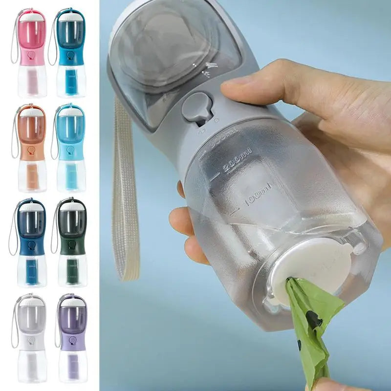 Portable Three In One Pet Water Cup Food Container Dispenser