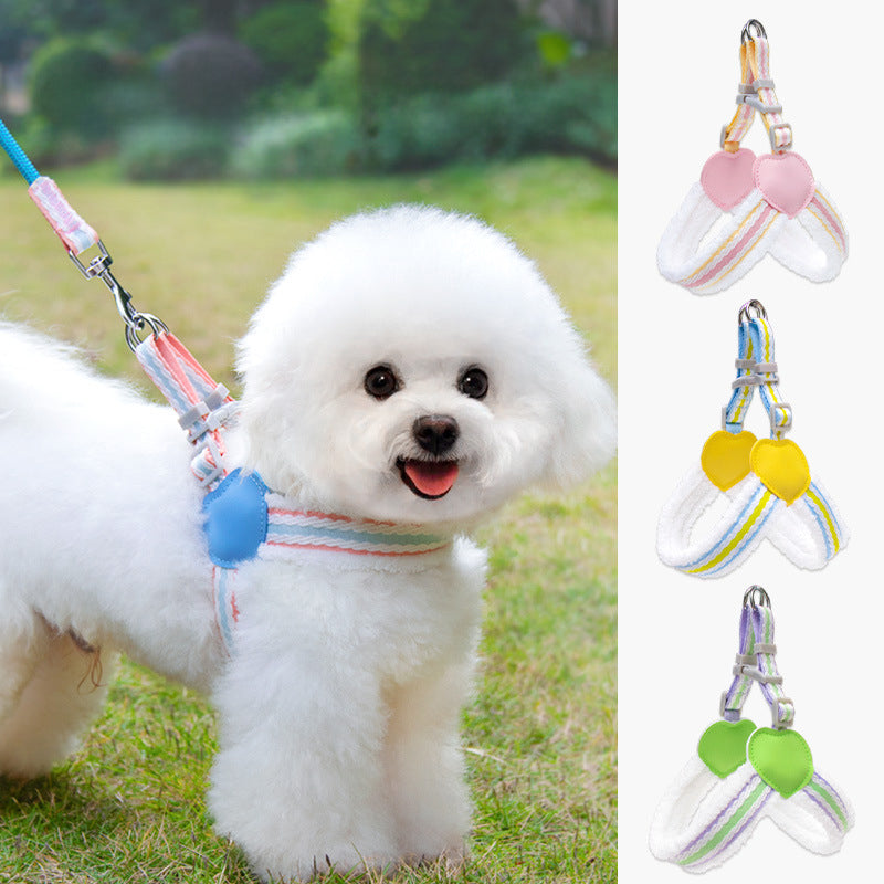 Summer Breathable Pet Chest Vest Leash Small Medium