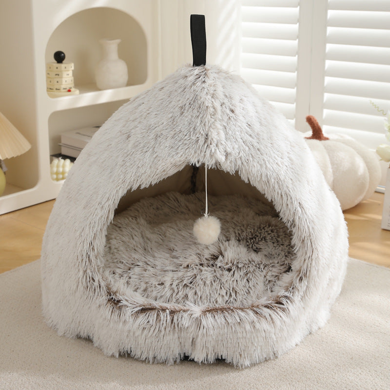 Plush Winter Pet Nest Bed