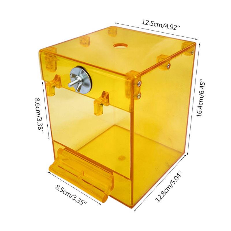Pet Transparent External Bird Bath Square Basin Tray