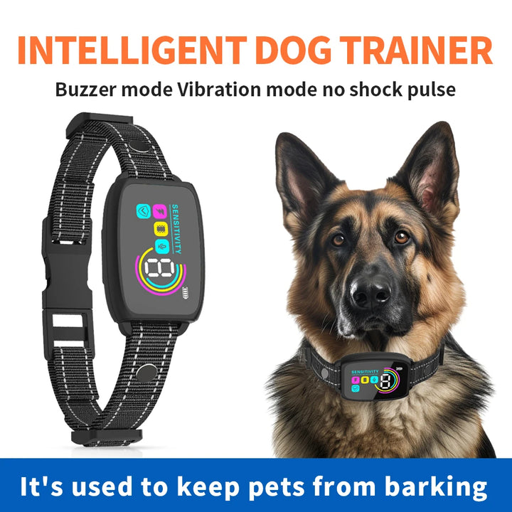 Smart Automatic Anti Barking Pet Collar Rechargeable Waterproof Design