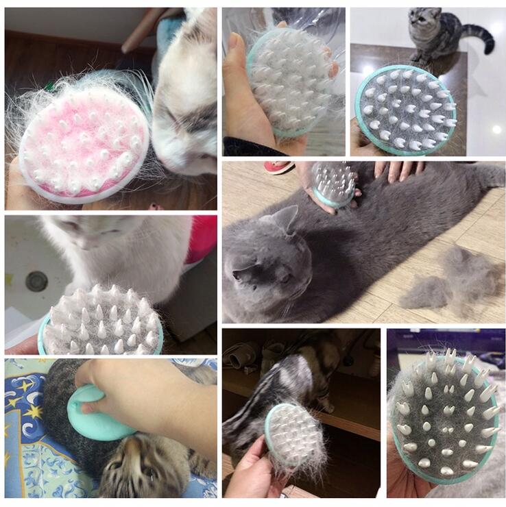 Comfortable Dual-Sided Pet Massage and Bath Brush