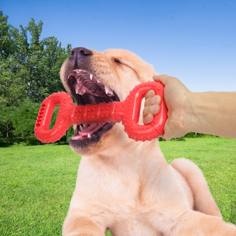 Long-Lasting Interactive Pet Chew Bone With Pull Band