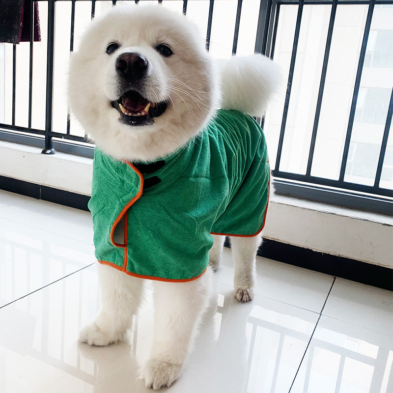 Fast Drying Microfiber Pet Bathrobe Absorbent Grooming Coat