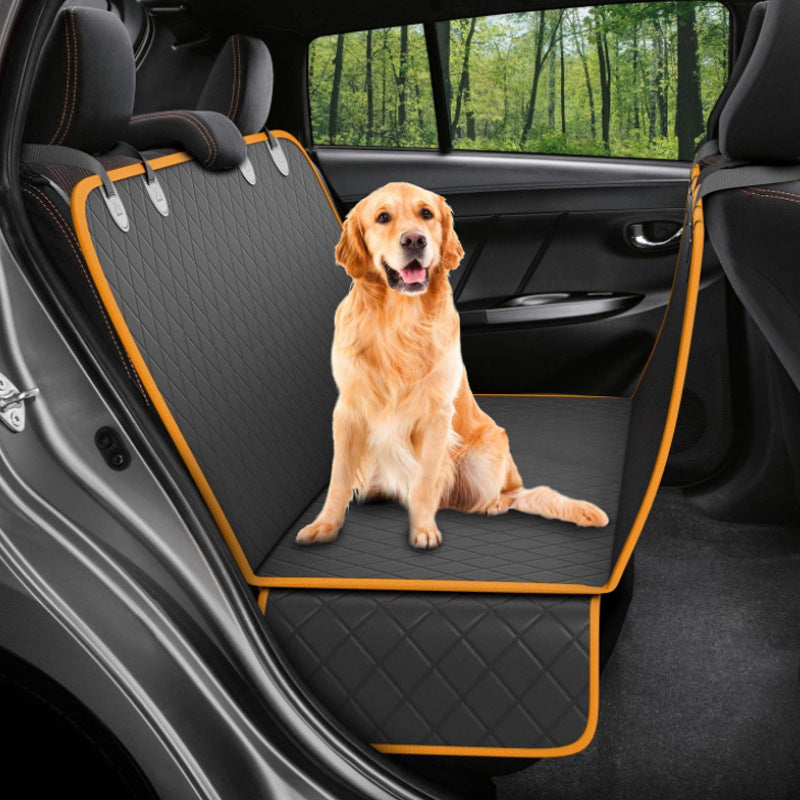 Waterproof Pet Car Seat Cover Hammock With Mesh Window Pocket