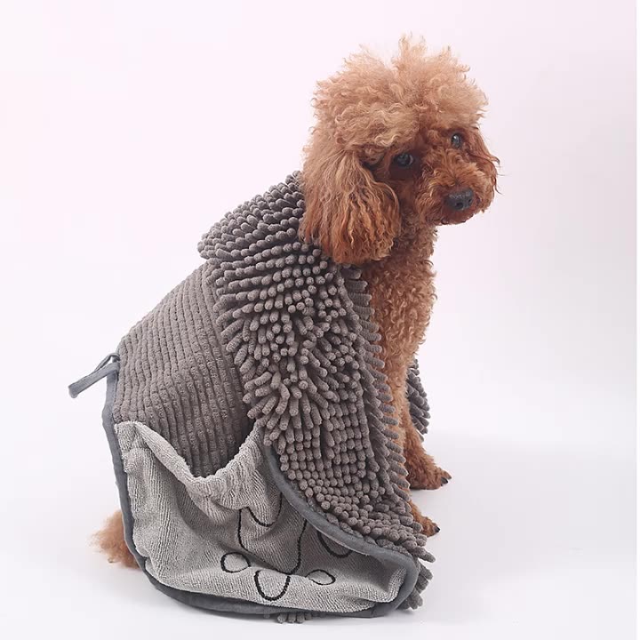 Chenille Absorbent Pet Bath Towel