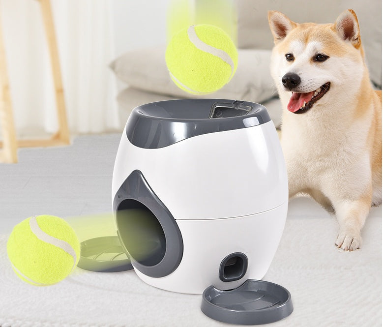 Smart Pet Tennis Ball Throwing Reward Feeder Machine