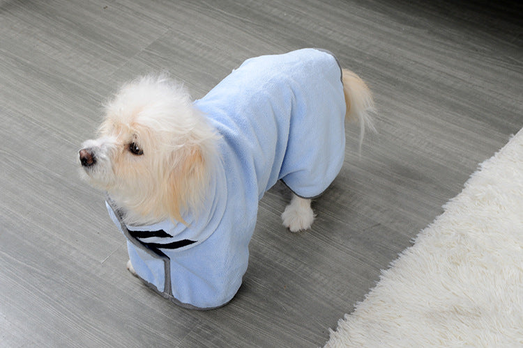 Pet Quick Dry Microfiber Absorbent Bath Towel Bathrobe