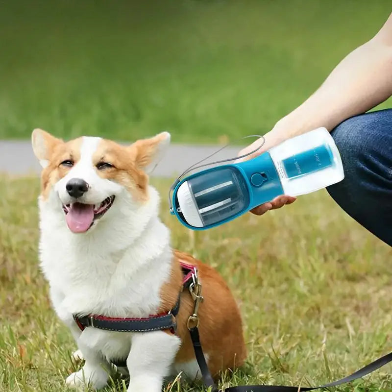 Portable Three In One Pet Water Cup Food Container Dispenser
