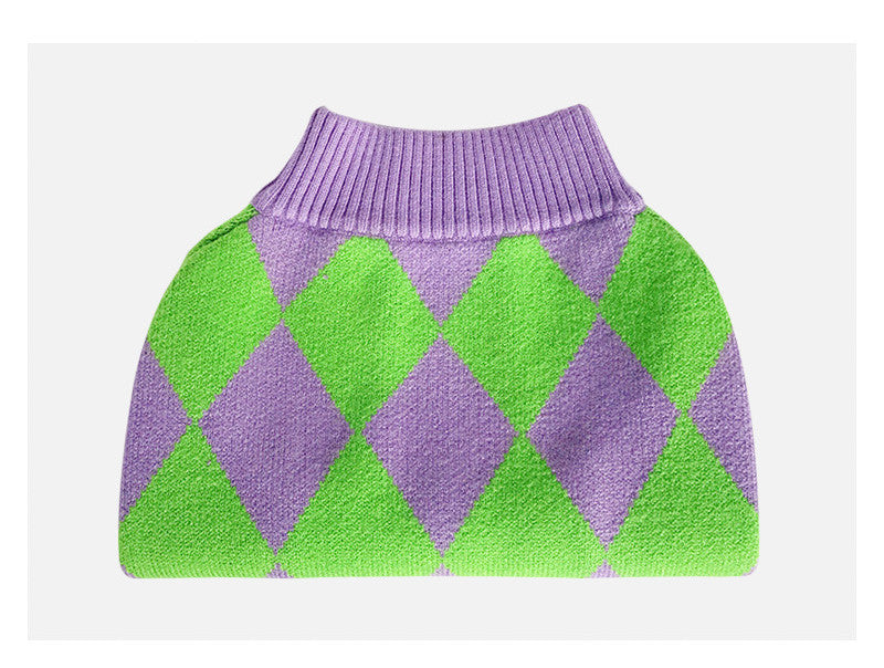 Trendy Plaid Pet Sweater