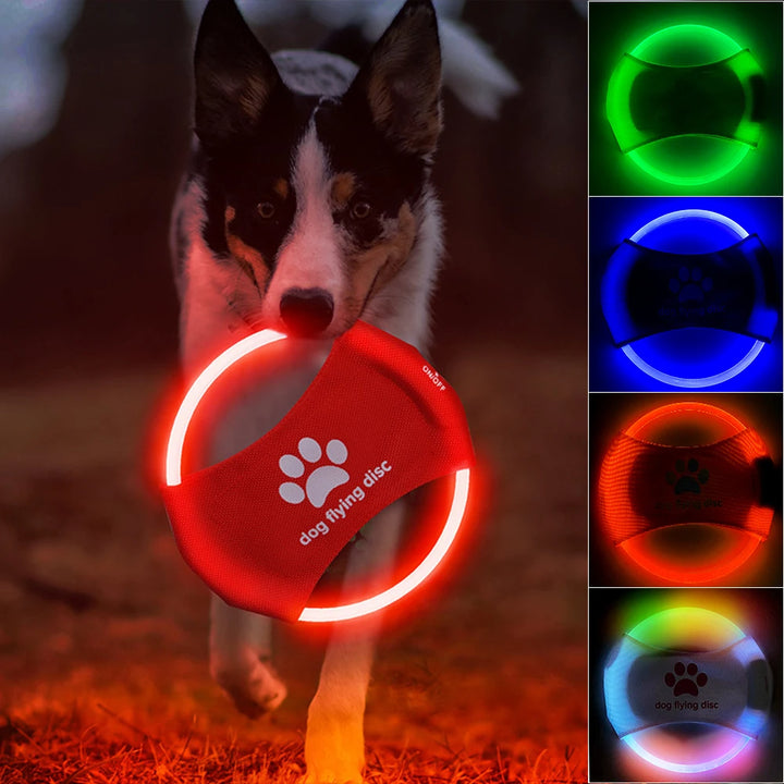 Pet LED Glowing Flying Disc Interactive Training Toy