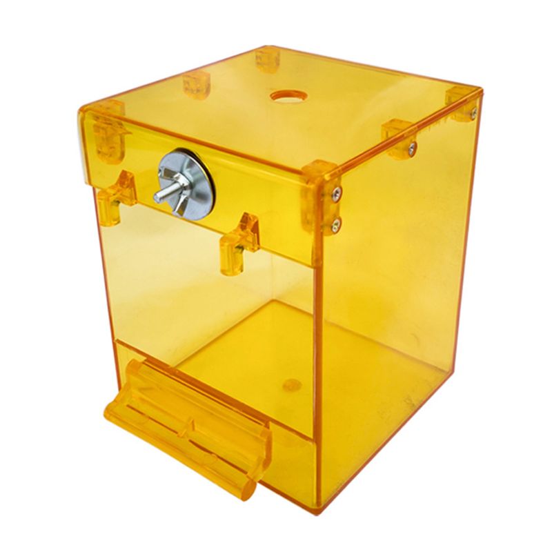 Pet Transparent External Bird Bath Square Basin Tray