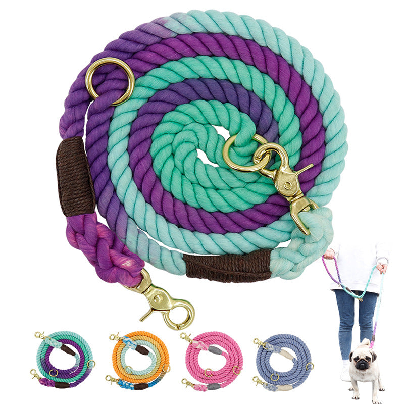 Multi-Color Cotton Adjustable Pet Leash