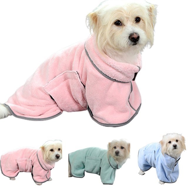 Pet Quick Dry Microfiber Absorbent Bath Towel Bathrobe