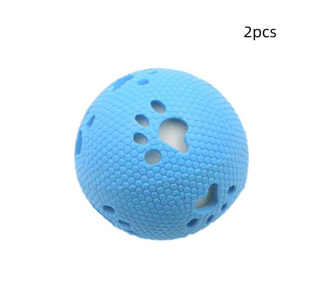 Pet TPR Hollow Footprint Luminous Ball Interactive Toy