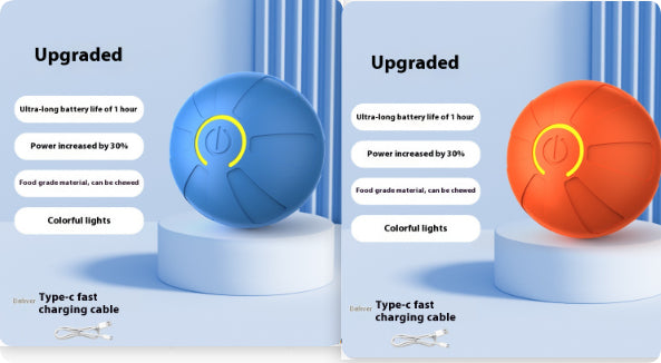 Pet Electric Jumping Luminous Interactive Training Ball Toy