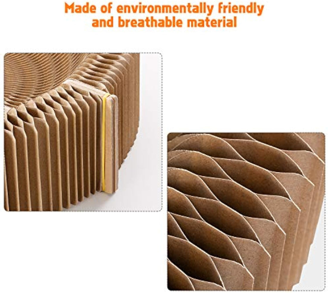 Collapsible Round Cardboard Pet Scratcher Lounge Bed