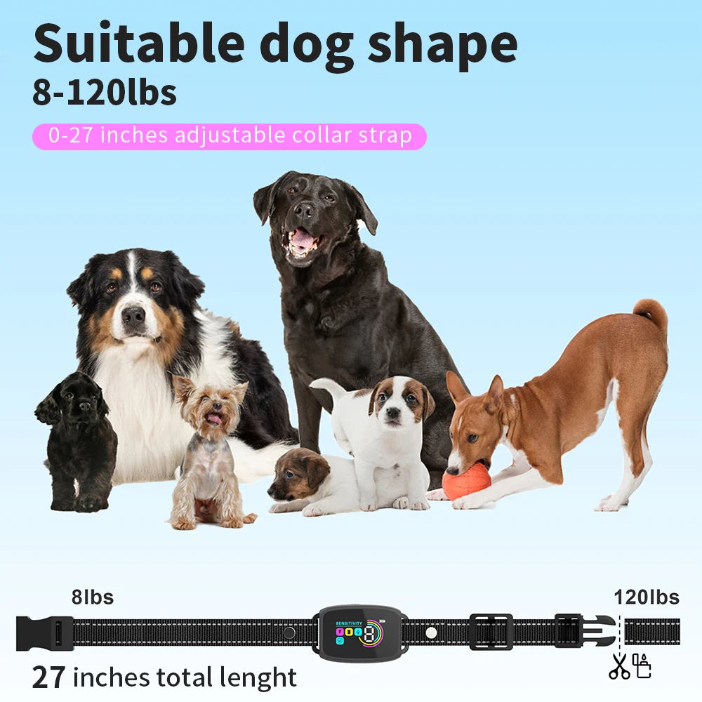 Smart Automatic Anti Barking Pet Collar Rechargeable Waterproof Design