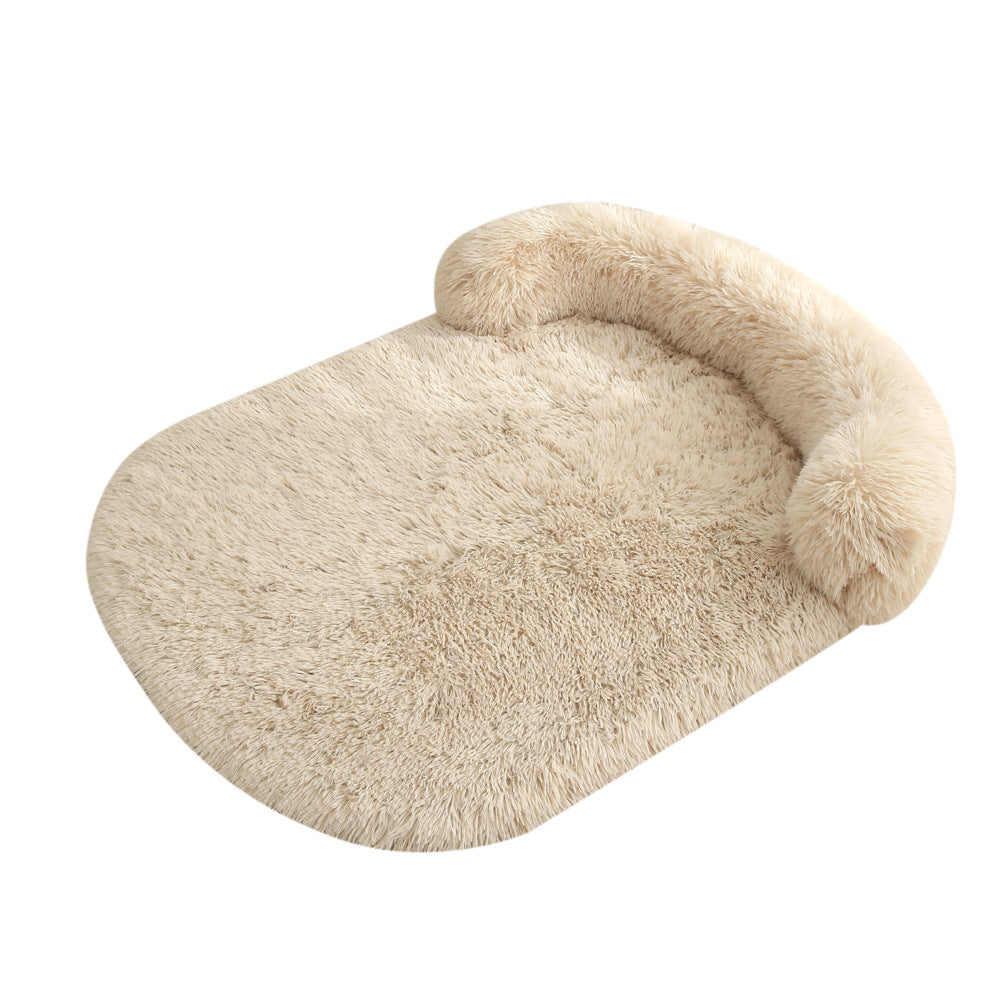 Plush Pet Bed With Warm Cushion