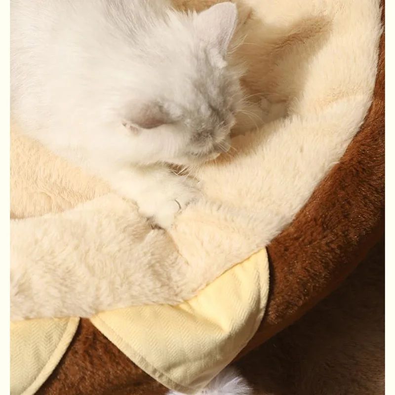 Round Pet Bed Soft Warm Cushion Mattress