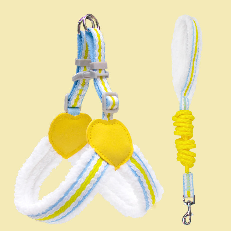 Summer Breathable Pet Chest Vest Leash Small Medium