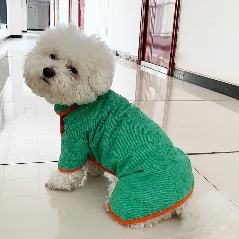 Fast Drying Microfiber Pet Bathrobe Absorbent Grooming Coat