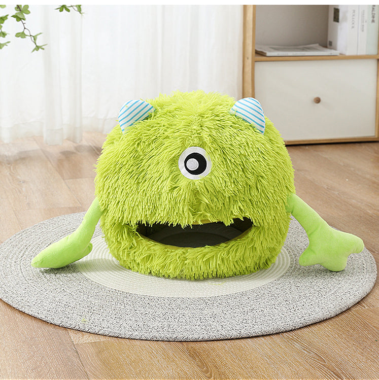 Machine Washable Fluffy Round Calming Pet Bed
