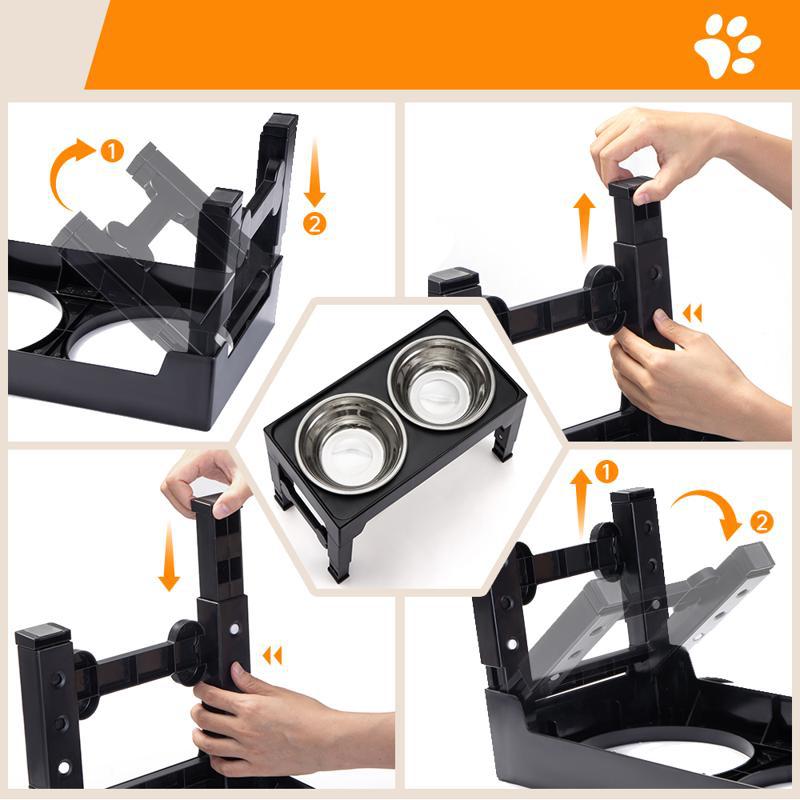 Anti-Tumble Pet Lifting Feeding Bowl With Neck Protection