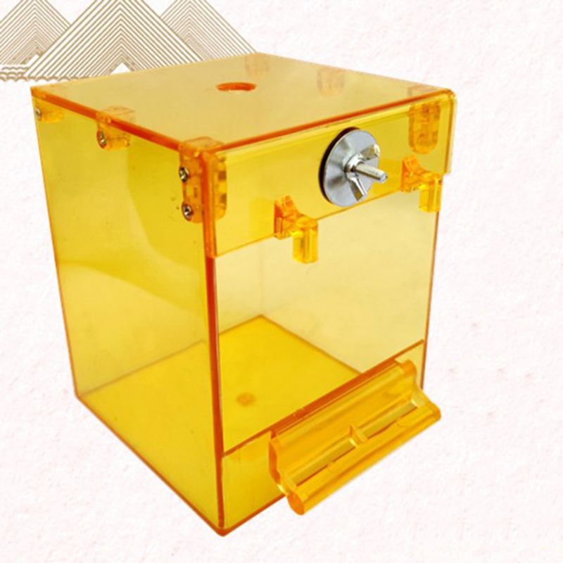 Pet Transparent External Bird Bath Square Basin Tray