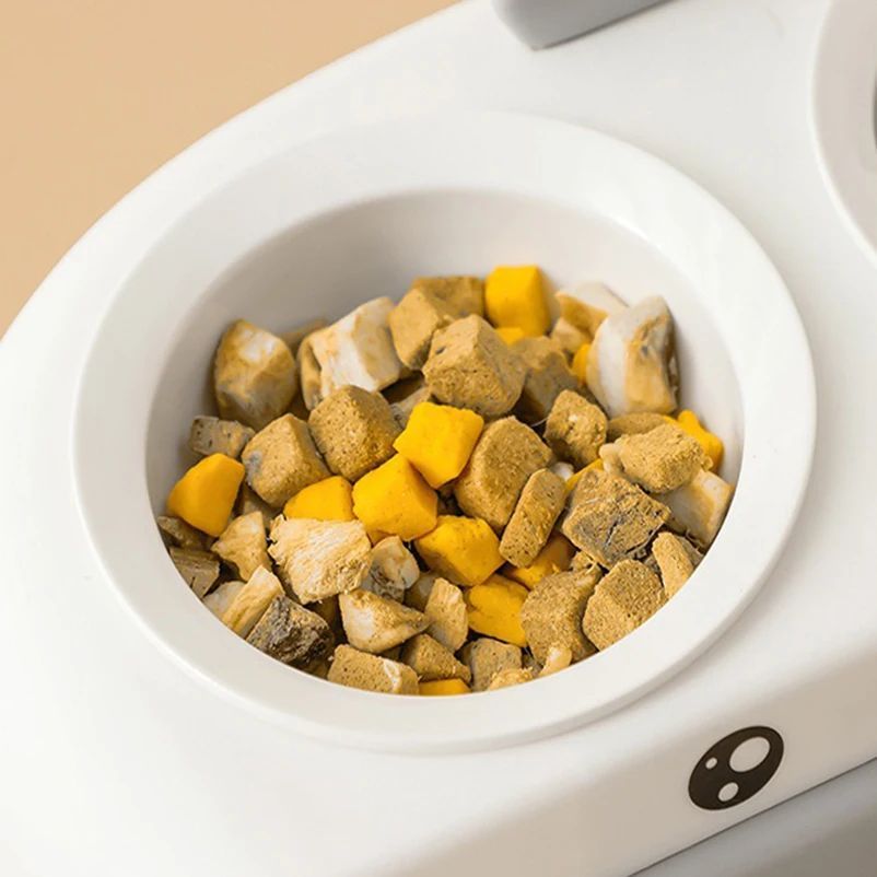Duck-Shaped Double Pet Food and Water Bowl