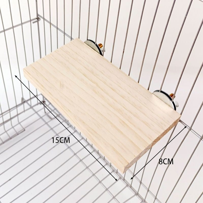 Pet Solid Wood Bird Cage Climbing Platform Toy