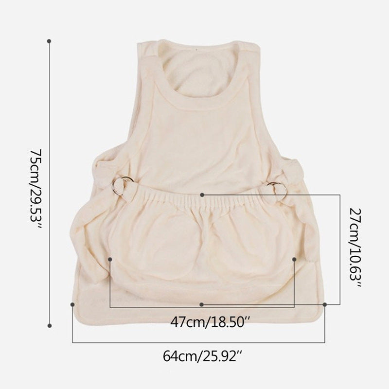 Outdoor Pet Carrier Apron Small Hanging Travel Bag