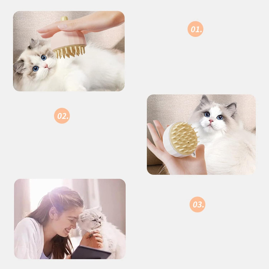 Pet Bath Massage Shampoo Brush Grooming Tool