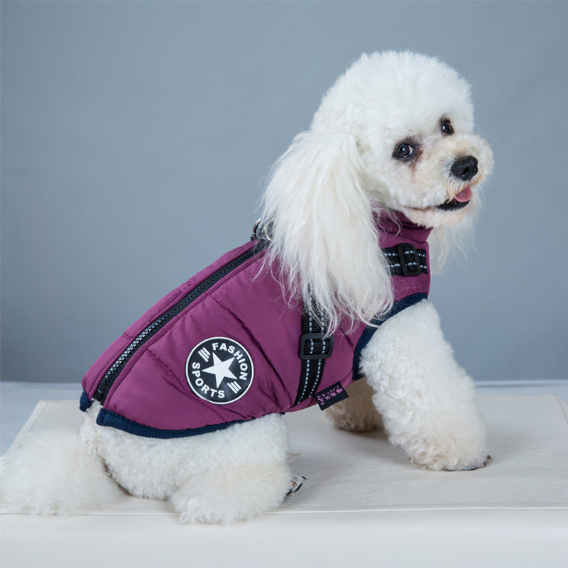 Pet Waterproof Winter Harness Coat Jacket