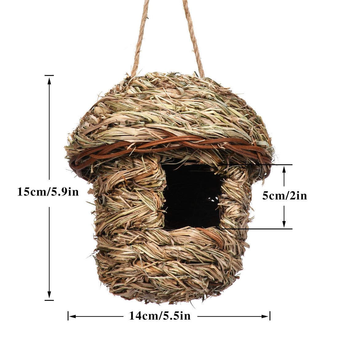 Pet Handmade Straw Bird Nest Cozy Shelter