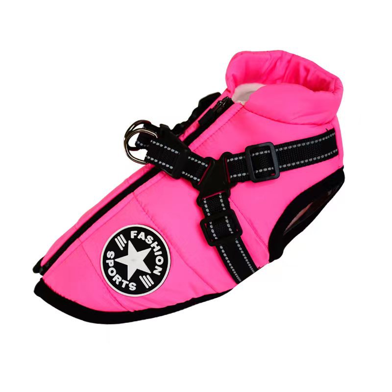 Pet Waterproof Winter Harness Coat Jacket