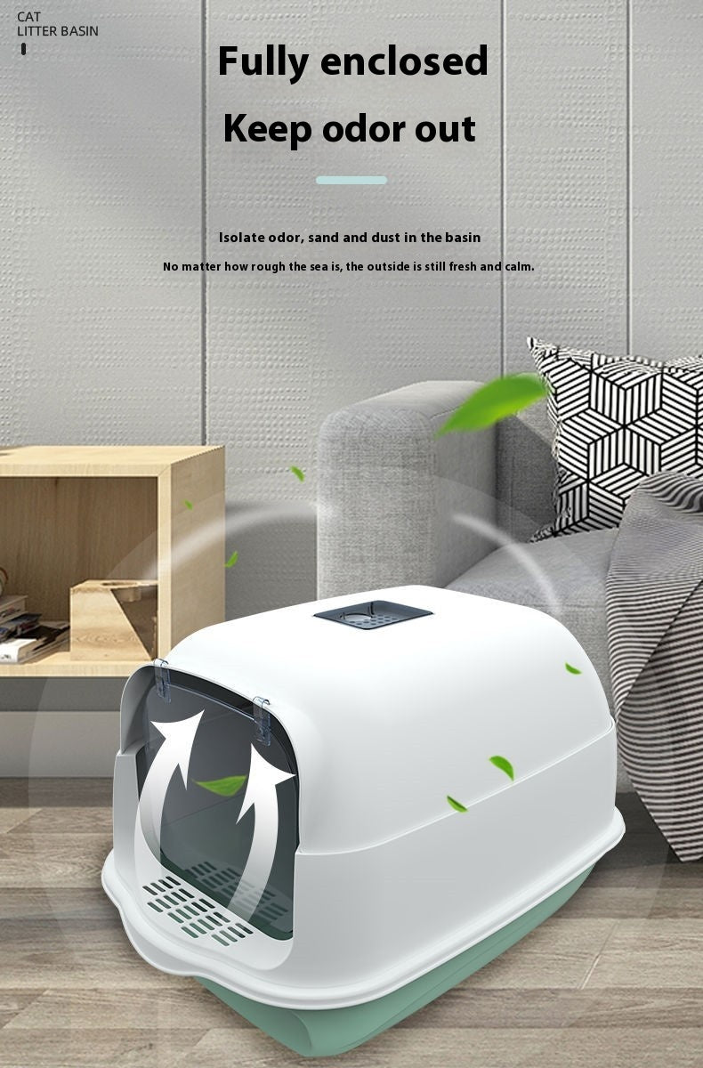 Pet Fully Enclosed Automatic Litter Box Toilet