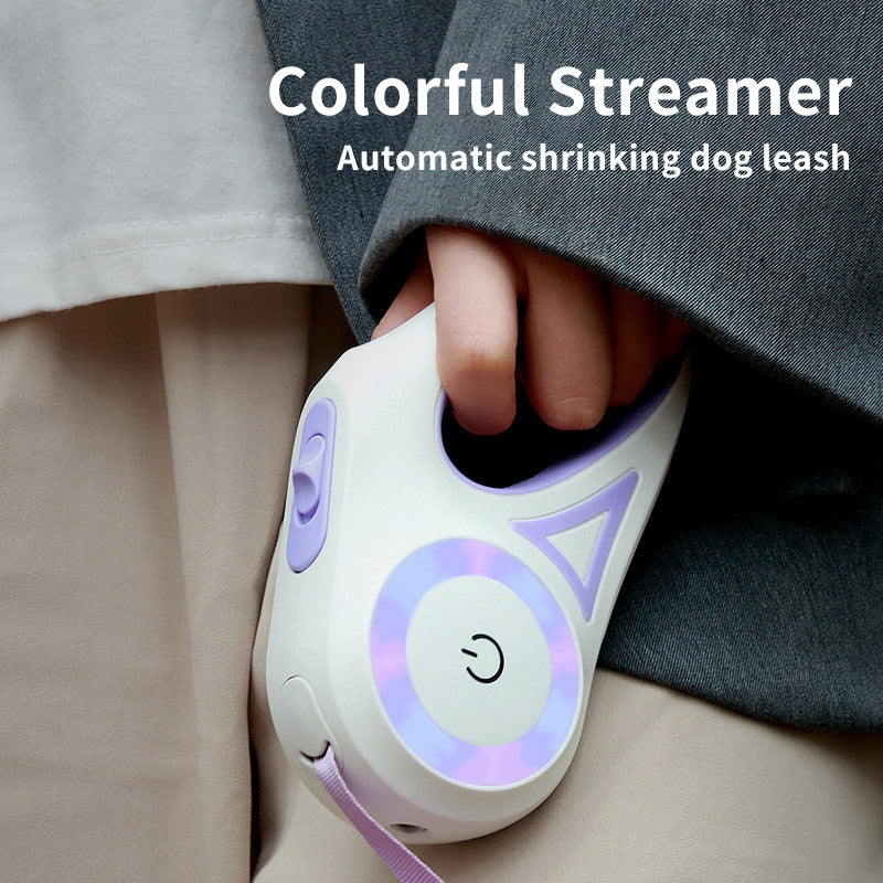 Retractable Pet Leash With Collar And LED Spotlight