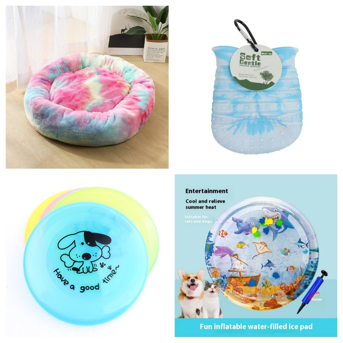 Pet Silicone Flying Disc Chew Interactive Training Toy