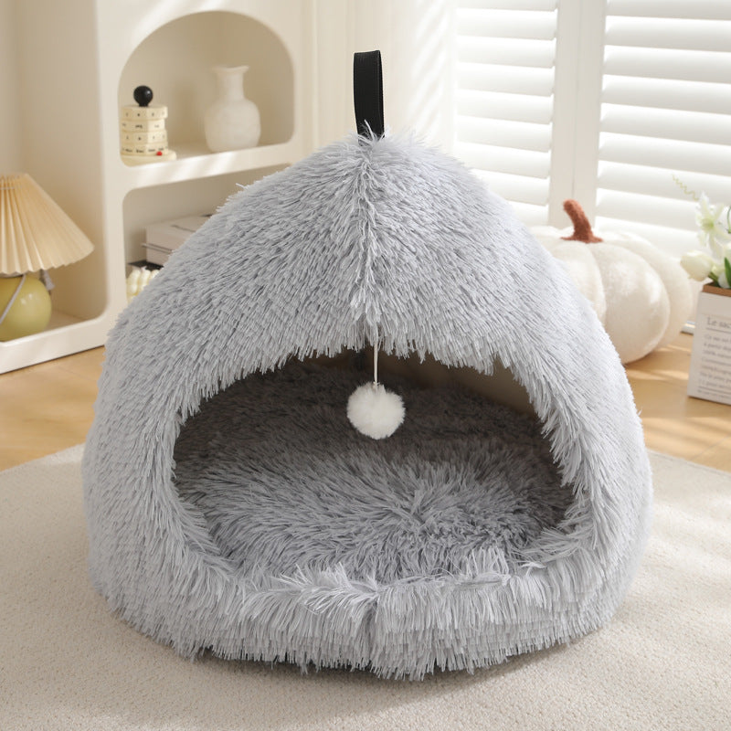 Plush Winter Pet Nest Bed