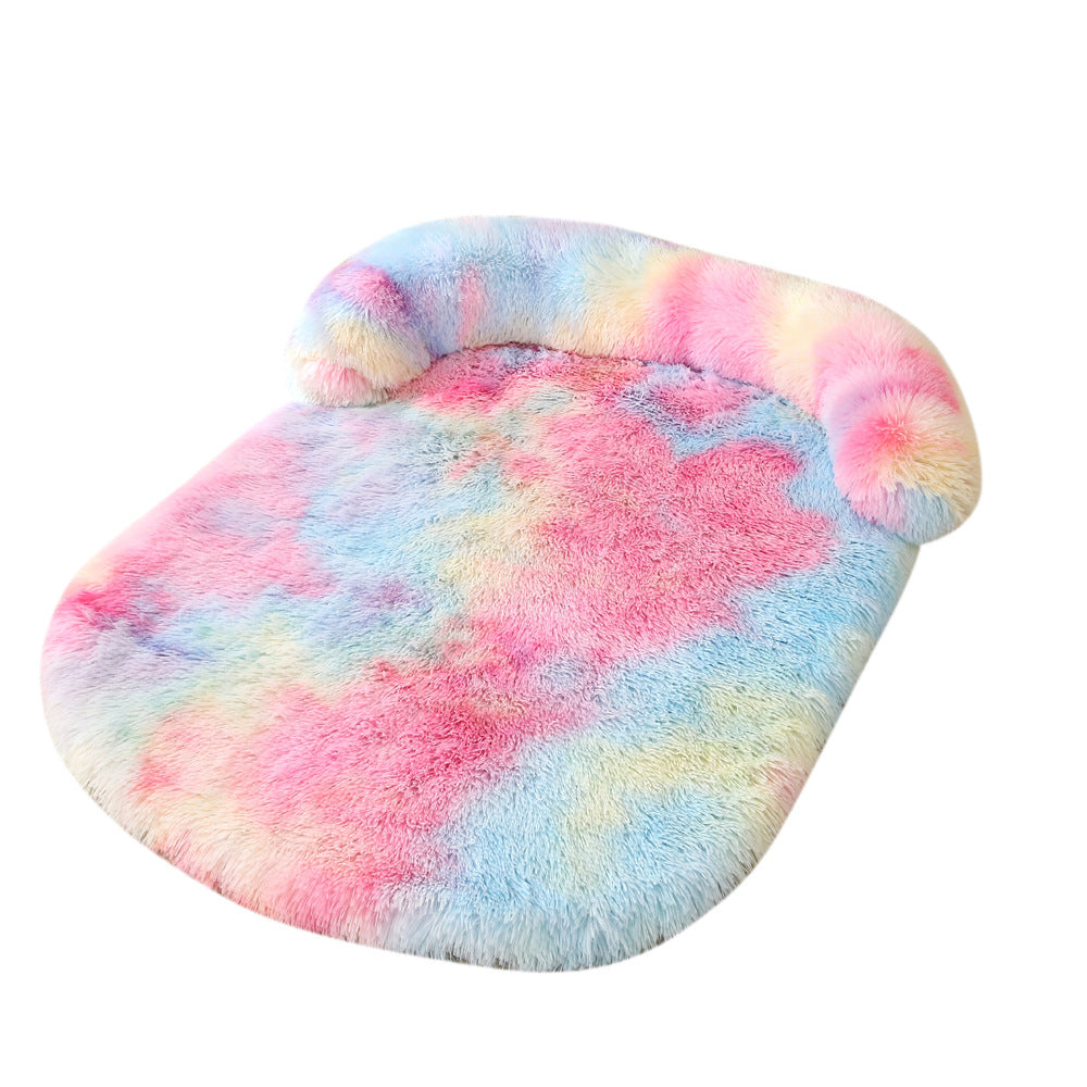 Plush Pet Bed With Warm Cushion