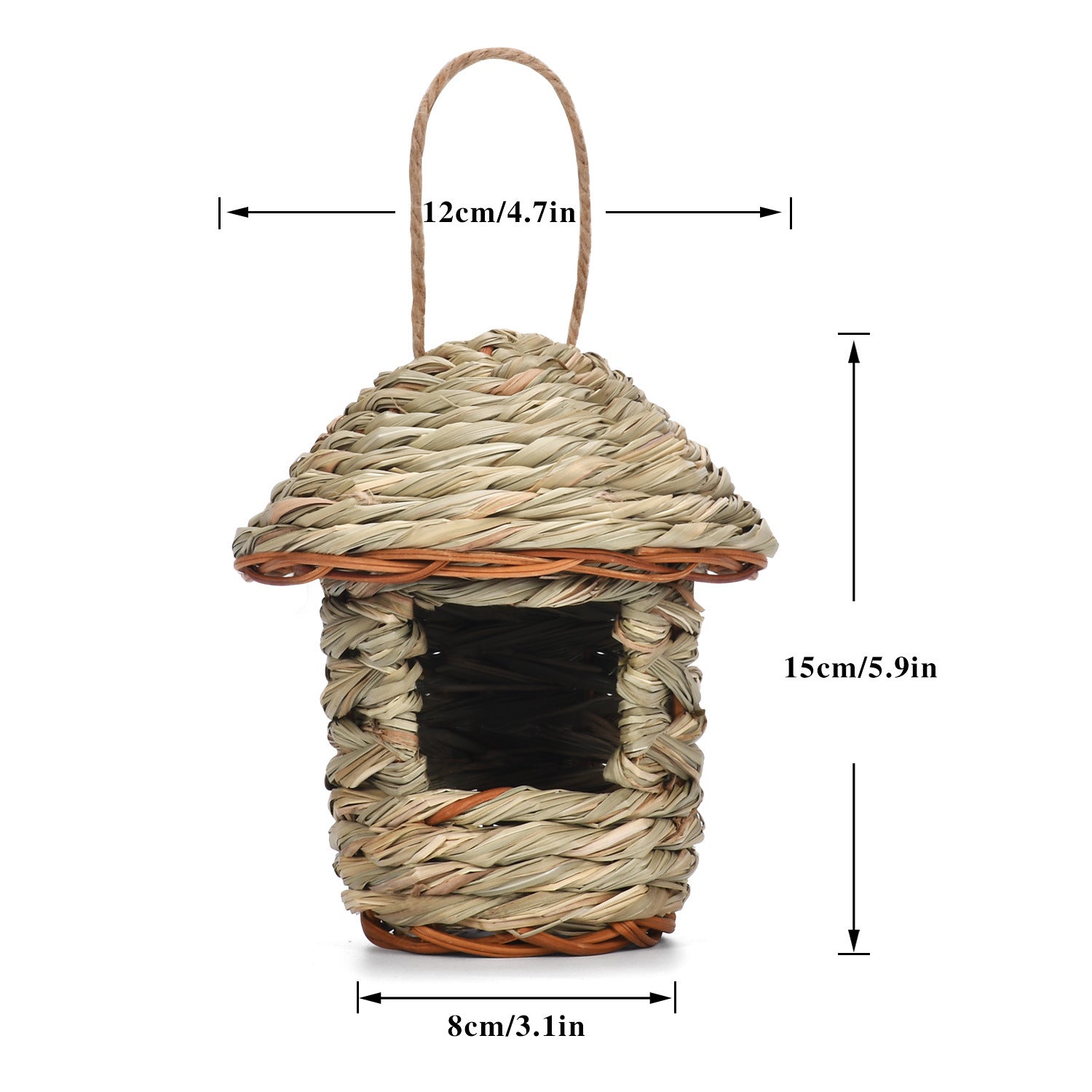Pet Handmade Straw Bird Nest Cozy Shelter
