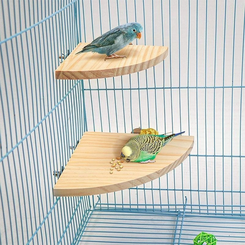 Pet Solid Wood Bird Cage Climbing Platform Toy
