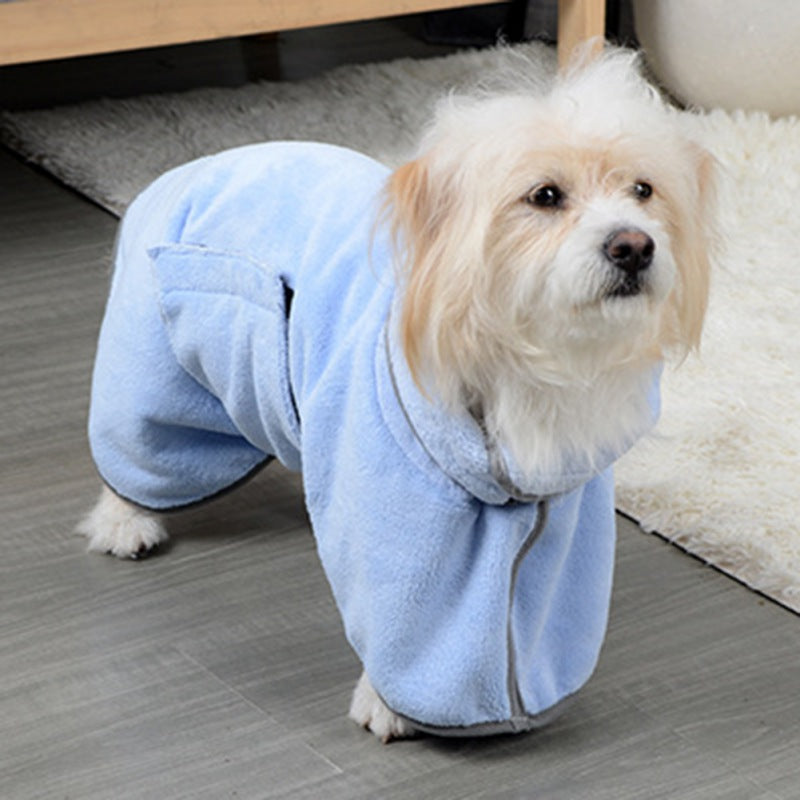 Pet Quick Dry Microfiber Absorbent Bath Towel Bathrobe