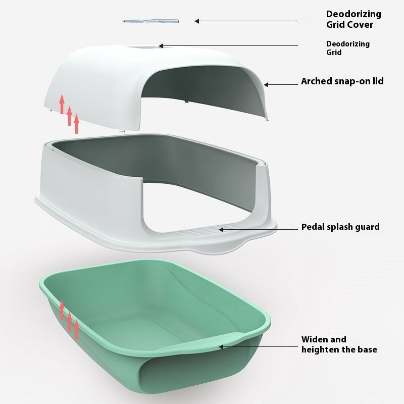 Pet Fully Enclosed Automatic Litter Box Toilet